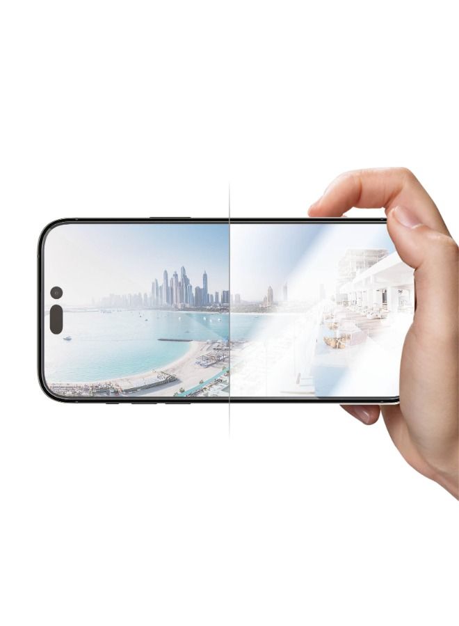 بانزرجلاس واقي الشاشة المضاد للانعكاس من بانزر جلاس لآيفون 14 برو ماكس ٢٠٢٢ - ٦,٧ بوصة - شفاف مع إطار أسود - Image 5