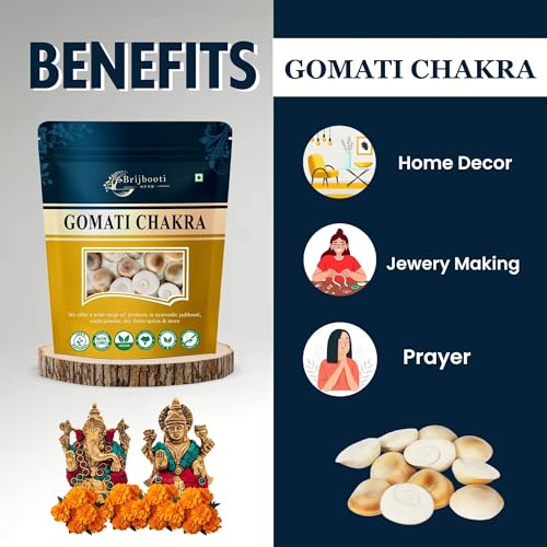 BrijBooti Gomati Chakra 11 Pieces - Stoneware Gomti Chakra - Sudarshan Chakra - Natural Gomti Chakra - Image 2