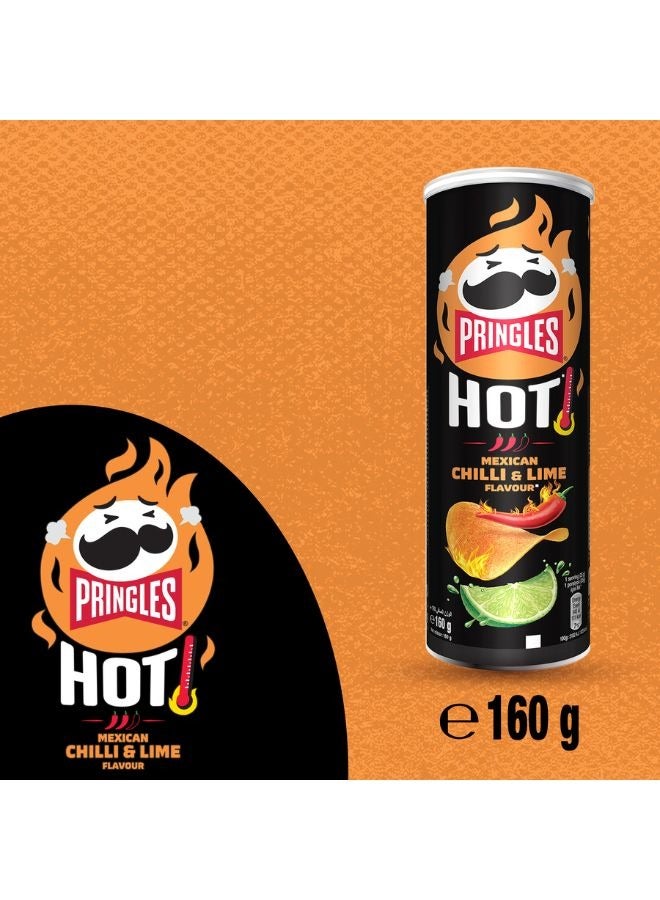 Pringles Hot Mexican Chilli & Lime Chips 160g - Image 2