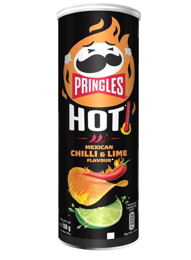 Pringles Hot Mexican Chilli & Lime Chips 160g - Image 1