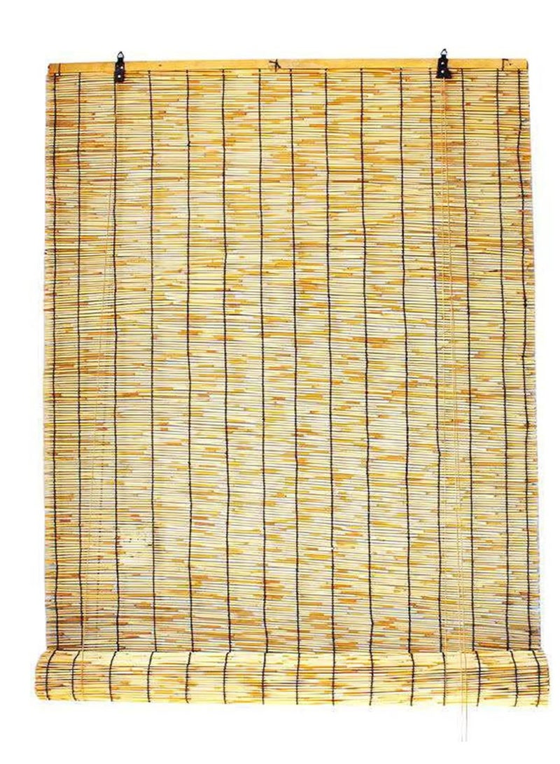 𝐅𝐅𝐃 Bamboo Blind Bamboo Roll Up Blinds for Windows Light Filtering Window Shades for Doors Natural Reed Roller Blind Bamboo Blinds Window Curtain For Outdoor IndoorBamboo Roller Blinds - 100cm & 120cm Sizes | Outdoor & Indoor Window Blinds | Light Filtering Roll Up Curtain | Sun Shades Window Blinds - Image 1