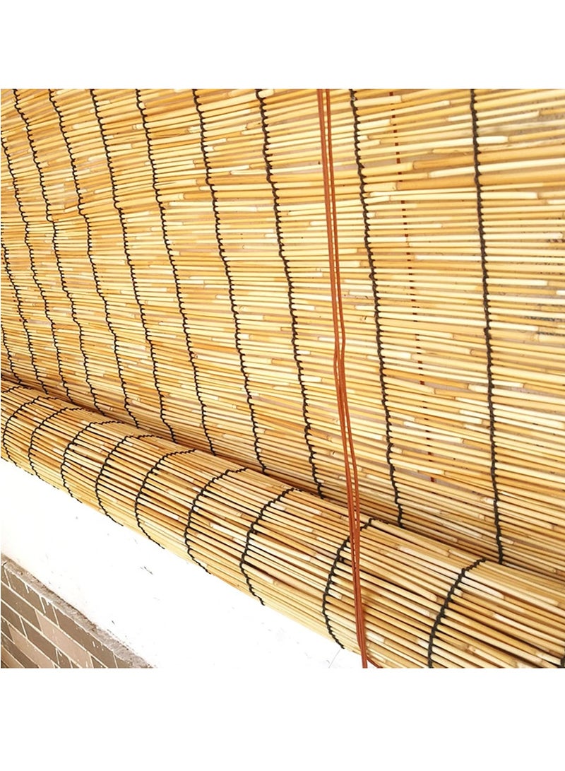 𝐅𝐅𝐃 Bamboo Blind Bamboo Roll Up Blinds for Windows Light Filtering Window Shades for Doors Natural Reed Roller Blind Bamboo Blinds Window Curtain For Outdoor IndoorBamboo Roller Blinds - 100cm & 120cm Sizes | Outdoor & Indoor Window Blinds | Light Filtering Roll Up Curtain | Sun Shades Window Blinds - Image 2