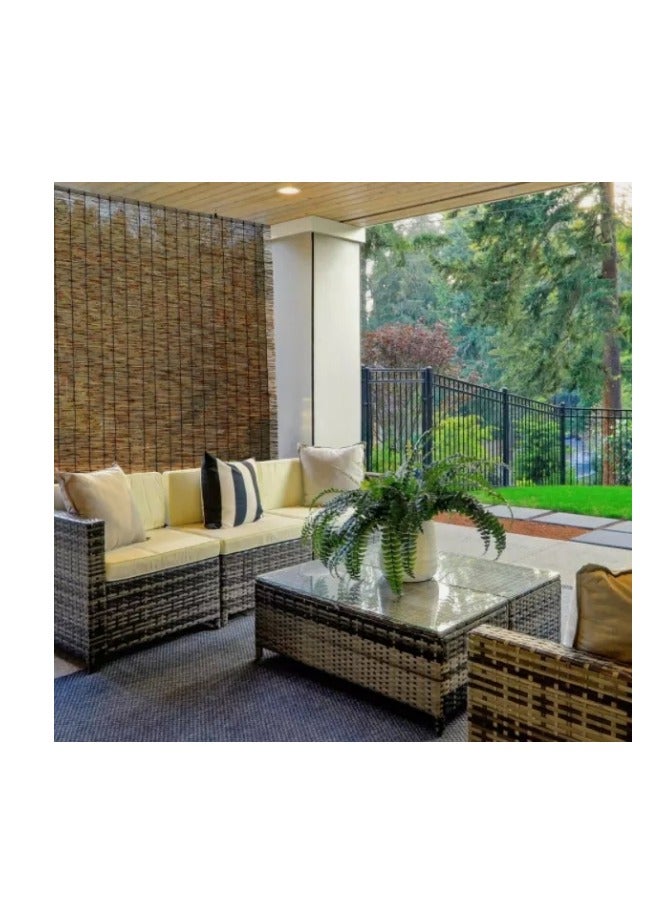 𝐅𝐅𝐃 Bamboo Blind Bamboo Roll Up Blinds for Windows Light Filtering Window Shades for Doors Natural Reed Roller Blind Bamboo Blinds Window Curtain For Outdoor IndoorBamboo Roller Blinds - 100cm & 120cm Sizes | Outdoor & Indoor Window Blinds | Light Filtering Roll Up Curtain | Sun Shades Window Blinds - Image 5