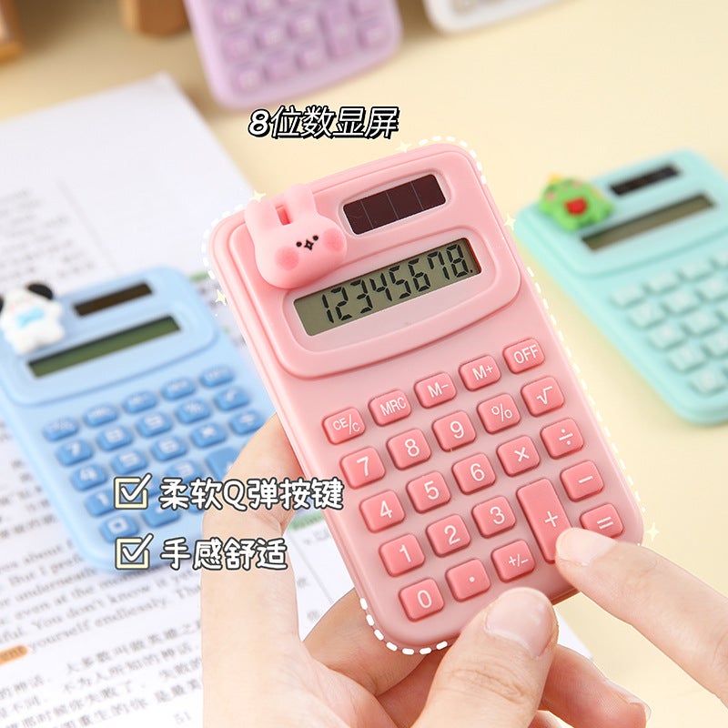 W28 Cartoon Cute Mini Portable Calculator – 8-Digit Arithmetic for Students - Image 5