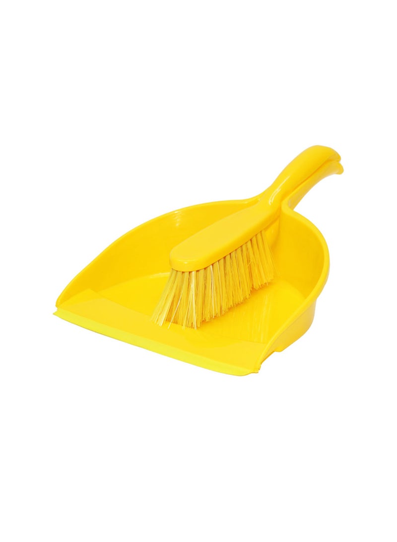Bisbell Dustpan with Brush Set | Short Handle Dustpan & Cleaning Brush for Home & Office | Multi-Colour | Model BB1024 - Image 1