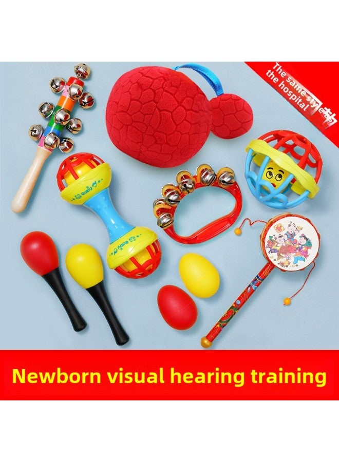 ألعاب التعليم المبكر لحديثي الولادة للأطفال من عمر 0-1 سنة، التعليم المبكر التعليمي، 6 جرس يدوي 0-3 أشهر، 12 شهرًا، طفل صغير - اللون: 【شامل】 مجموعة مكونة من 11 قطعة (مناسبة لعمر 0-12 شهرًا) لإرسال حقيبة تخزين - Image 2