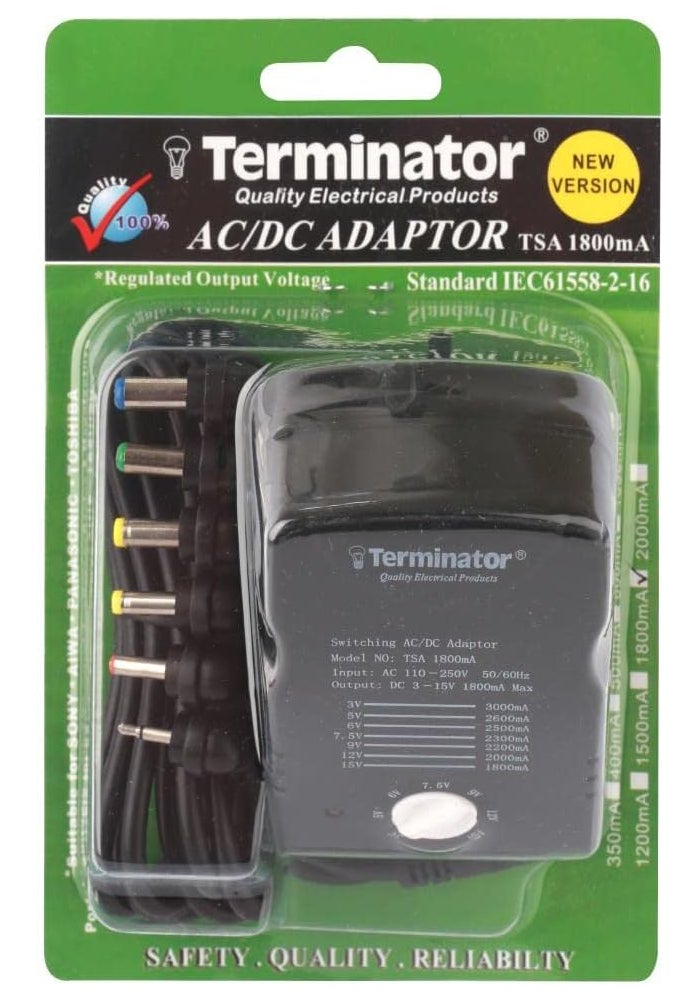 Terminator محول طاقة Terminator AC/DC منظم بتبديل 7 مخرجات تيار مستمر 3-15V - Image 1