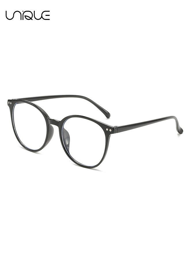 Unique Glasses - Blue Light Blocking Glasses - Pearl Temples - Non-Myopic Glasses - Women's Men's Computer Reading/Gaming/TV/Mobile Phone Glasses - Anti-Eye Fatigue (Black) - Image 1