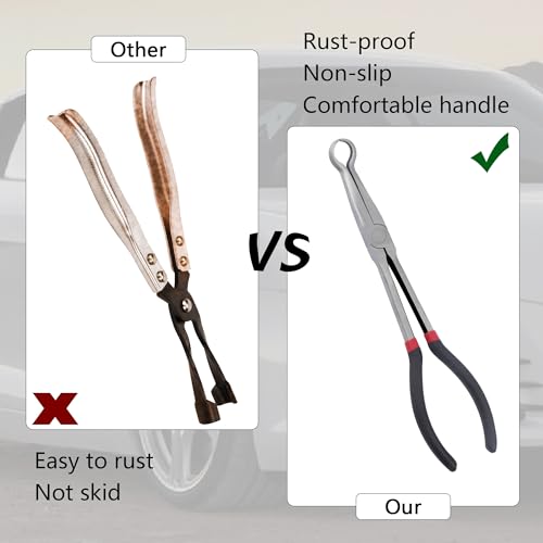 IHOTDER Spark Plug Removal Tool - Professional O Ring Nose Spark Plug Pliers with 11" Extended Design & Anti Slip Handle - Your Car Essentials Spark Plug Boot Removal Tool - Image 5
