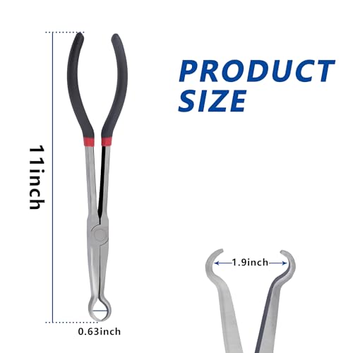 IHOTDER Spark Plug Removal Tool - Professional O Ring Nose Spark Plug Pliers with 11" Extended Design & Anti Slip Handle - Your Car Essentials Spark Plug Boot Removal Tool - Image 2