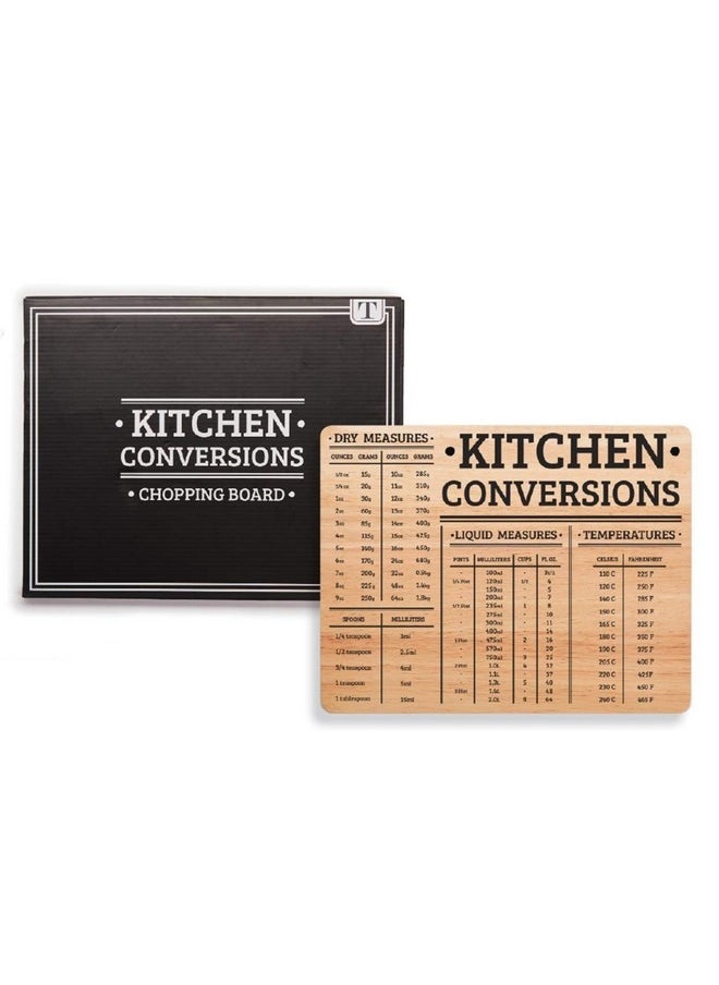 Two's Company Two's Company Kitchen Conversions Chopping Board in Gift Box, 12.75" W x 10" D x 0.5" H, Multicolor 