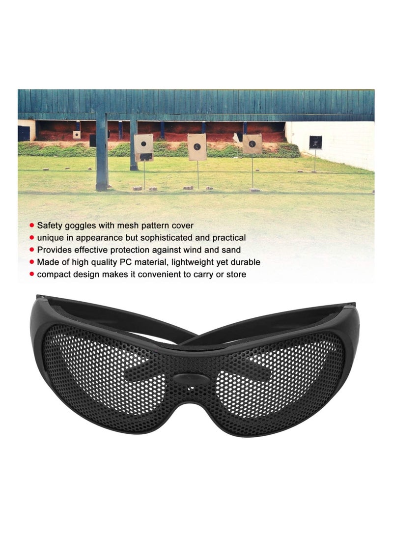Safety Goggles, Impact Resistant Windproof Iron Mesh Pattern UV400 for Military Fans CS Outdoor Game - Image 2