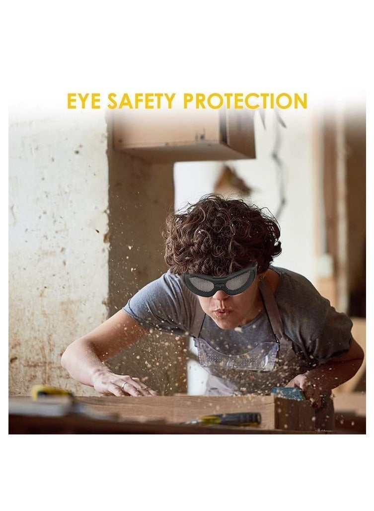 Safety Goggles, Impact Resistant Windproof Iron Mesh Pattern UV400 for Military Fans CS Outdoor Game - Image 5