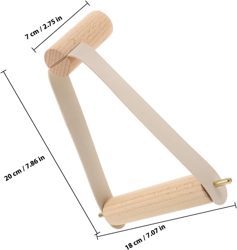 LABRIMP Wooden Wall Mounted Toilet Paper Holder Bathroom Napkin Organizer Wet Wipes Dispenser White Vertical Paper Towel Rack for Kitchen and Washroom - Image 2