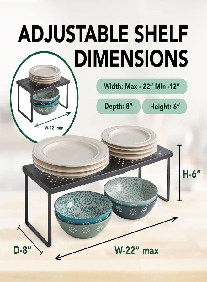 Nifty Solutions Nifty Expandable Shelf Rack Adjustable- Black - Image 3