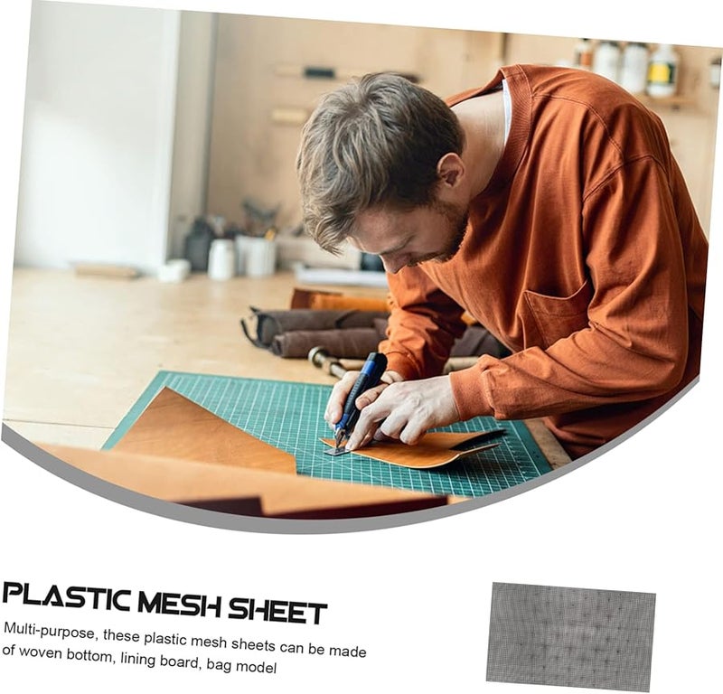 Housoutil 4pcs Black Woven Mesh Sheets for Embroidery Crochet Cross Stitch DIY Craft Projects - Image 4