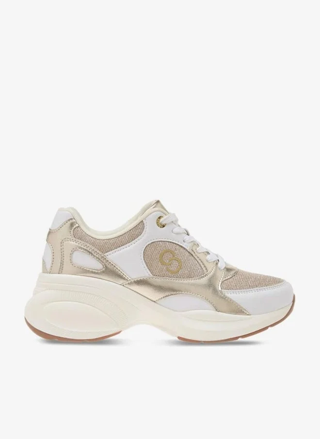 Celeste Women's Monogram Print Sneakers with Lace-Up Closure Ramadan Collection