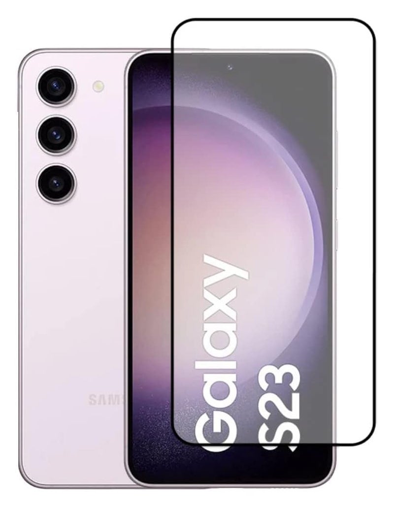 EitanshaKart Military-Grade Tempered Glass Screen Protector Compatible for Samsung Galaxy S23 5G with Edge to Edge Coverage and Easy Self Installation kit (Samsung Galaxy S23 5G) - Image 1