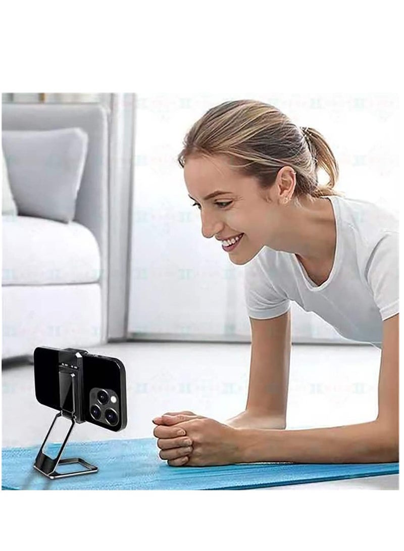Excefore Phone Ring Holder Kickstand,Phone Fixing snap with Kickstand [2-in-1],Phone Gripper for Back of Phone,Compatible with iPhone Samsung Phone, Black - Image 2