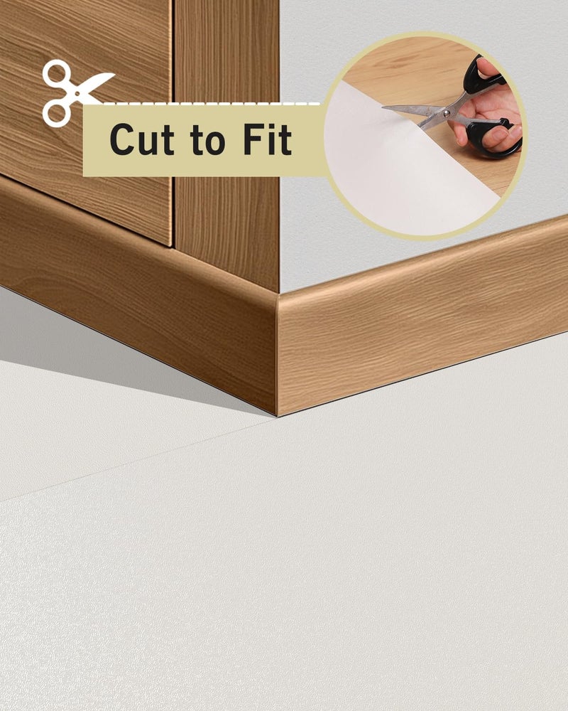 FURKIT Soft Vinyl Floor Mat for Bedroom, 4'Ã—6' Beige Waterproof Plastic Area Rug for Kitchen, Non-Slip Multi-Pupose Floor Cover Protector for Painting, Pet Accident, Splat Mat for Baby Spill - Image 5