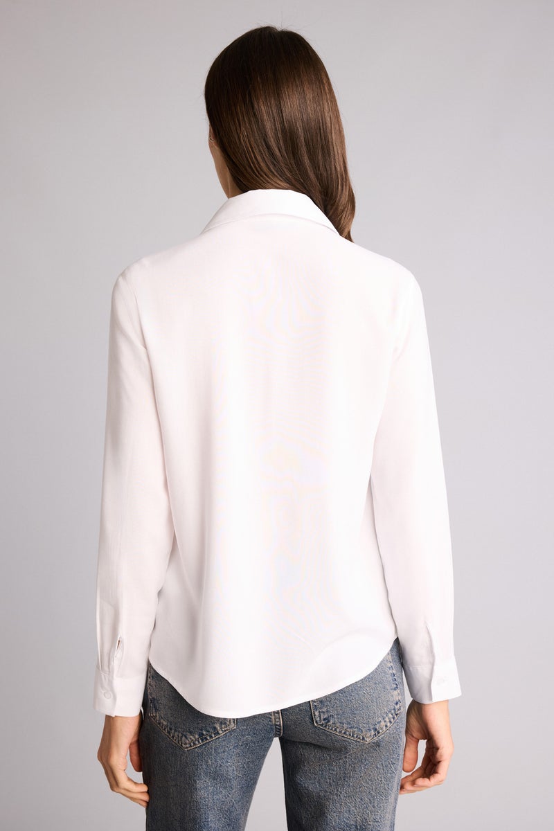 DeFacto White Woman Oversize Fit Shirt Collar Long Sleeve Shirt Casual - Image 5