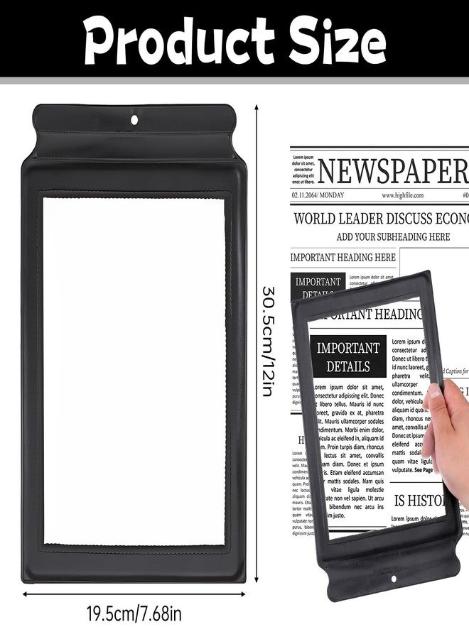 Aeaocvo 3X Page Reading Magnifier for Books, 12 × 7.7 inches Magnifier for Reading, Lightweight Bendable Handheld for the Elderly and People with Low Vision - Image 2