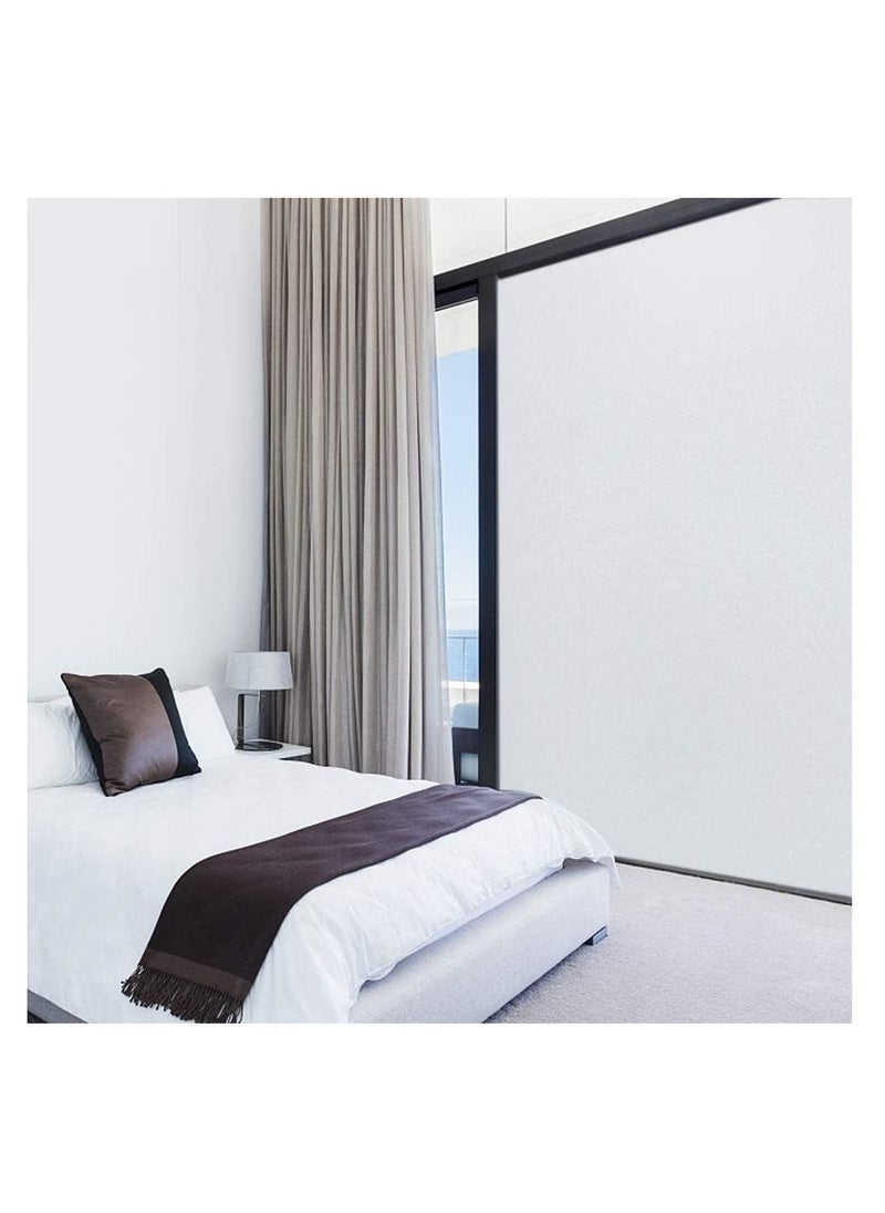 SYOSI - Etched Privacy Window Film - Frosted Glass Look - Static Cling Non-Adhesive Window Frost Film - Perfect for Home and Office - White - Size: 23.6 x 78.7 inches - Image 1