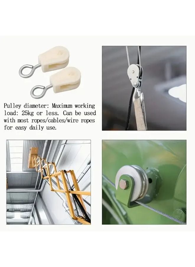 10pcs Pulley Block For Greenhouse Ventilation Small Suspension Wire Traction Wheel - Image 5