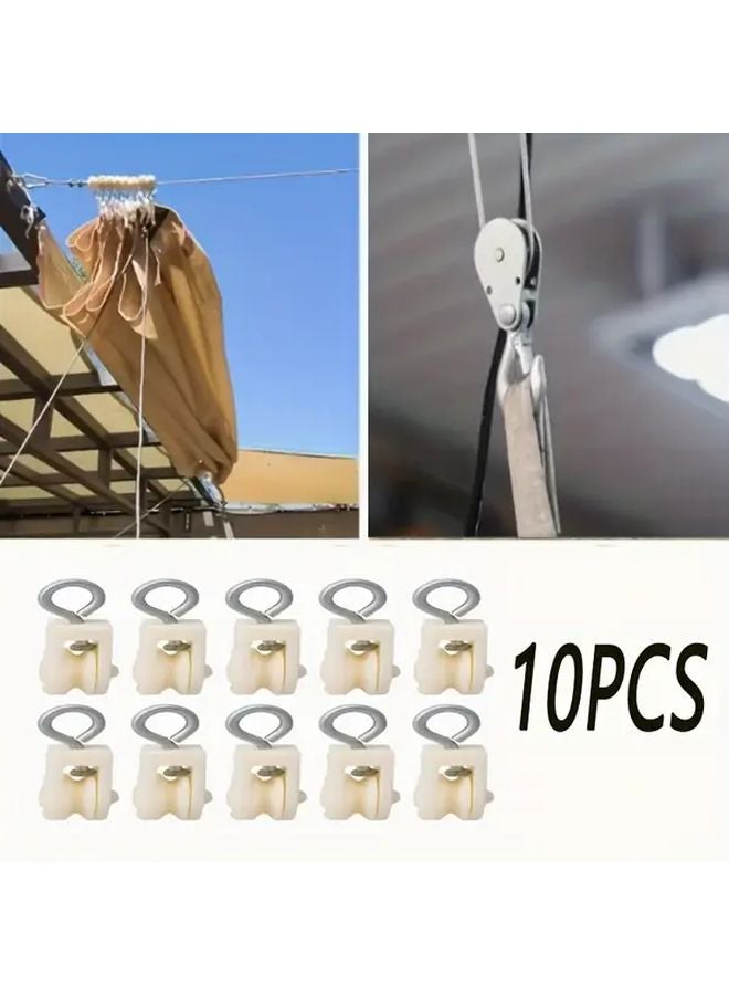 10pcs Pulley Block For Greenhouse Ventilation Small Suspension Wire Traction Wheel - Image 2