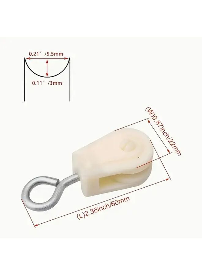 10pcs Pulley Block For Greenhouse Ventilation Small Suspension Wire Traction Wheel - Image 3