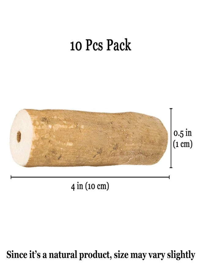 Meric CoCoo Bark Sola Sticks with Skin for Parrots, Cockatiel Chew Forage Toy, Round Wood Foot Exercisers for Budgie, Conures, Beak, and Nails Groomer, Keeps Small Birds Calm, and Physically Fit, 10 Pcs - Image 3