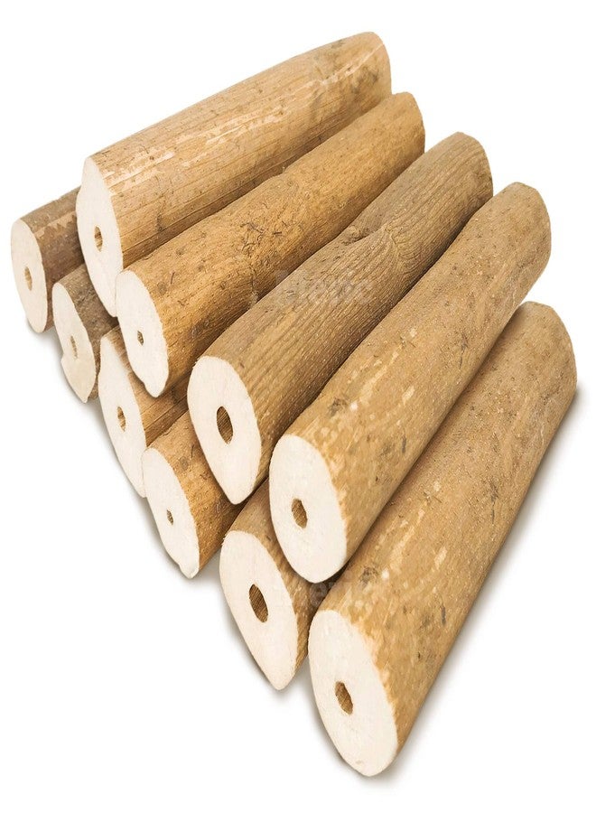 Meric CoCoo Bark Sola Sticks with Skin for Parrots, Cockatiel Chew Forage Toy, Round Wood Foot Exercisers for Budgie, Conures, Beak, and Nails Groomer, Keeps Small Birds Calm, and Physically Fit, 10 Pcs - Image 1