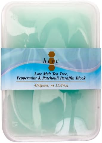New Hive Paraffin Wax Block Tub Tea Tree Peppermint 450g Manicure Pedicure