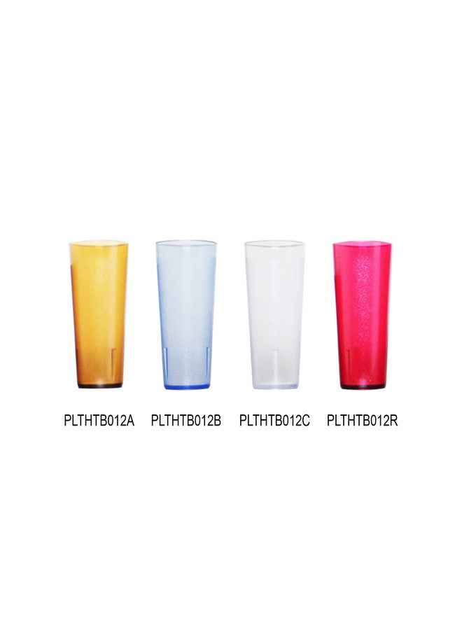 Thunder Group PLTHTB012C Tumbler, 12 oz., Textured Exterior, Scratch and Impact Resistant, Stackable, Dishwasher Safe, Plastic, Clear, Pack of 12 - Image 3