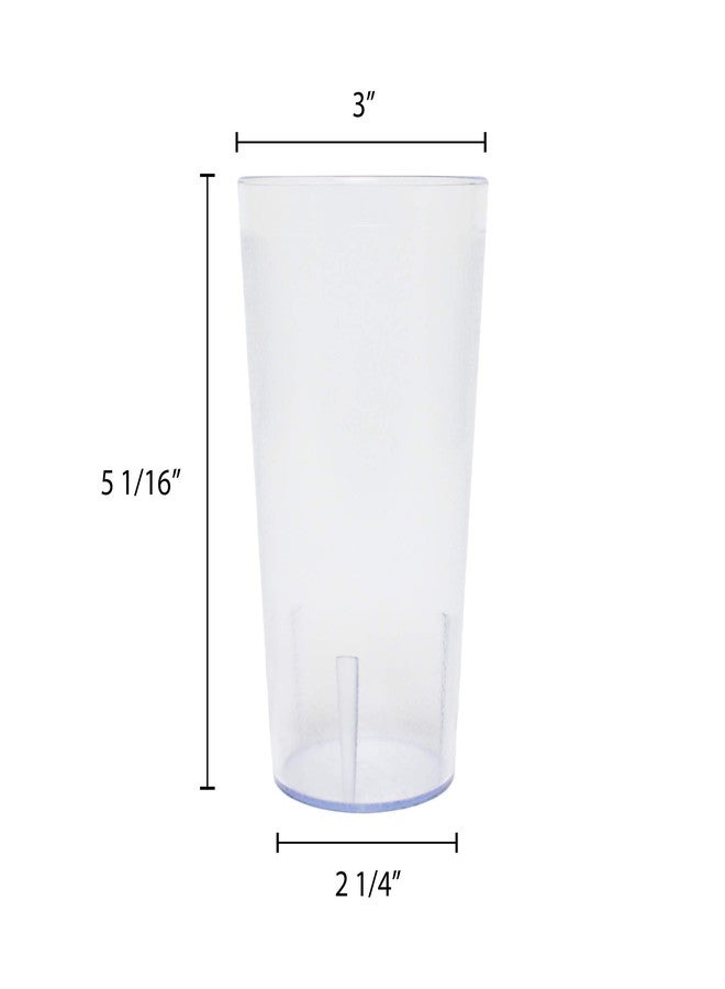 Thunder Group PLTHTB012C Tumbler, 12 oz., Textured Exterior, Scratch and Impact Resistant, Stackable, Dishwasher Safe, Plastic, Clear, Pack of 12 - Image 2