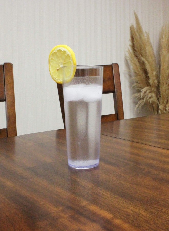 Thunder Group PLTHTB012C Tumbler, 12 oz., Textured Exterior, Scratch and Impact Resistant, Stackable, Dishwasher Safe, Plastic, Clear, Pack of 12 - Image 4