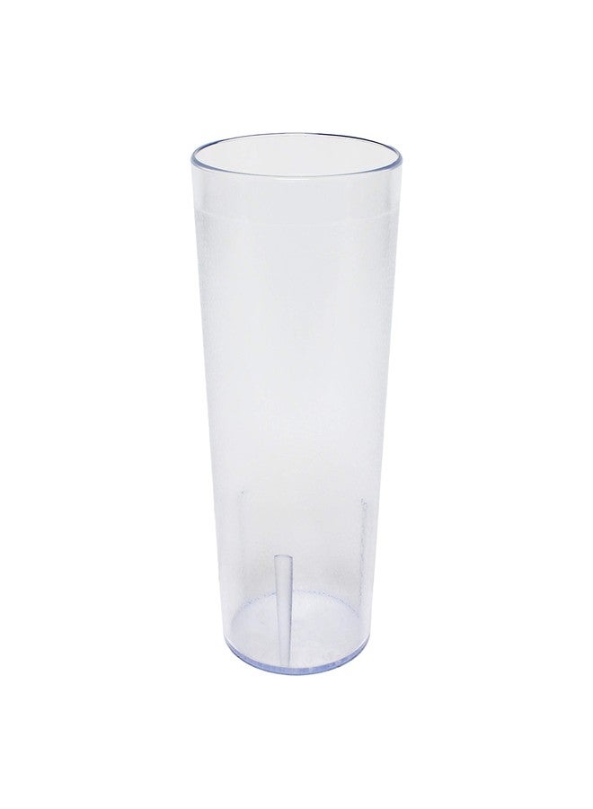 Thunder Group PLTHTB012C Tumbler, 12 oz., Textured Exterior, Scratch and Impact Resistant, Stackable, Dishwasher Safe, Plastic, Clear, Pack of 12 - Image 1