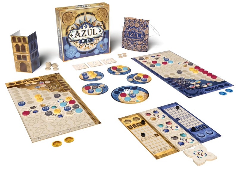 Asmodee Azul Duel Board Game - Competitive Head-to-Head Tile-Placement Strategy Game, Stunning Mosaic Art and Quick Gameplay for Kids & Adults, Ages 8+, 2 Players, 30-45 Minute Playtime - Image 2
