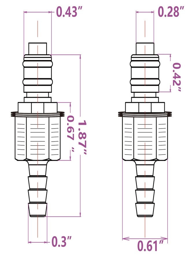 IRONSTAR Quick-Disconnect Hose Barb Insert，Plastic Quick Connect Male/Female Coupling Connector,Apply to 1/4" Inner Diameter hose,6 Female Connectors and 6 Male Connectors - Image 5