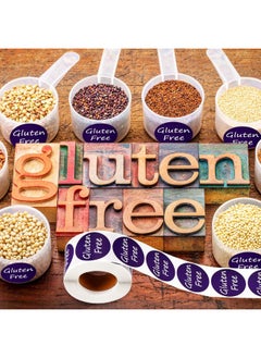 Zonon 1000 Pieces 2 Roll Gluten Free Stickers Labels For Food With Self Adhesive Seals 1.5 Inch Gluten Food Rotating Label Stickers For Containers Jars Glass Bottle Envelopes Bread Bags 500 Pcs/Roll  - Image 2