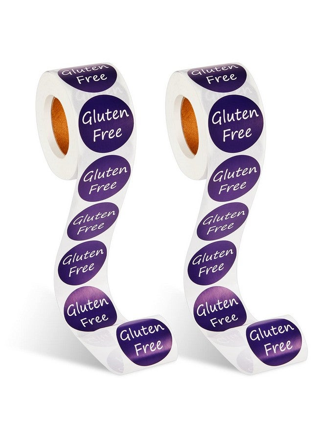 Zonon 1000 Pieces 2 Roll Gluten Free Stickers Labels For Food With Self Adhesive Seals 1.5 Inch Gluten Food Rotating Label Stickers For Containers Jars Glass Bottle Envelopes Bread Bags 500 Pcs/Roll  - Image 1
