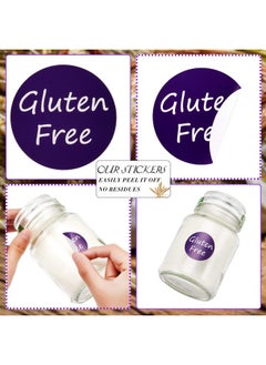 Zonon 1000 Pieces 2 Roll Gluten Free Stickers Labels For Food With Self Adhesive Seals 1.5 Inch Gluten Food Rotating Label Stickers For Containers Jars Glass Bottle Envelopes Bread Bags 500 Pcs/Roll  - Image 4