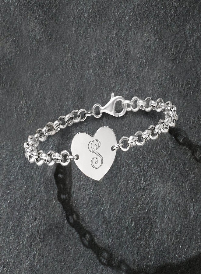 Ross-Simons Plain - Italian Sterling Silver Heart Bracelet. 7 inches - Image 3