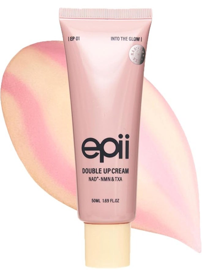 epii Double Up Cream - Firming Face Moisturizer for Aging Skin with NAD+ NMN TXA Niacinamide & 15% Squalane - Korean Skincare Face Cream for Dark Spots Uneven Tone Dull & Sensitive Skin 50mL - Image 1