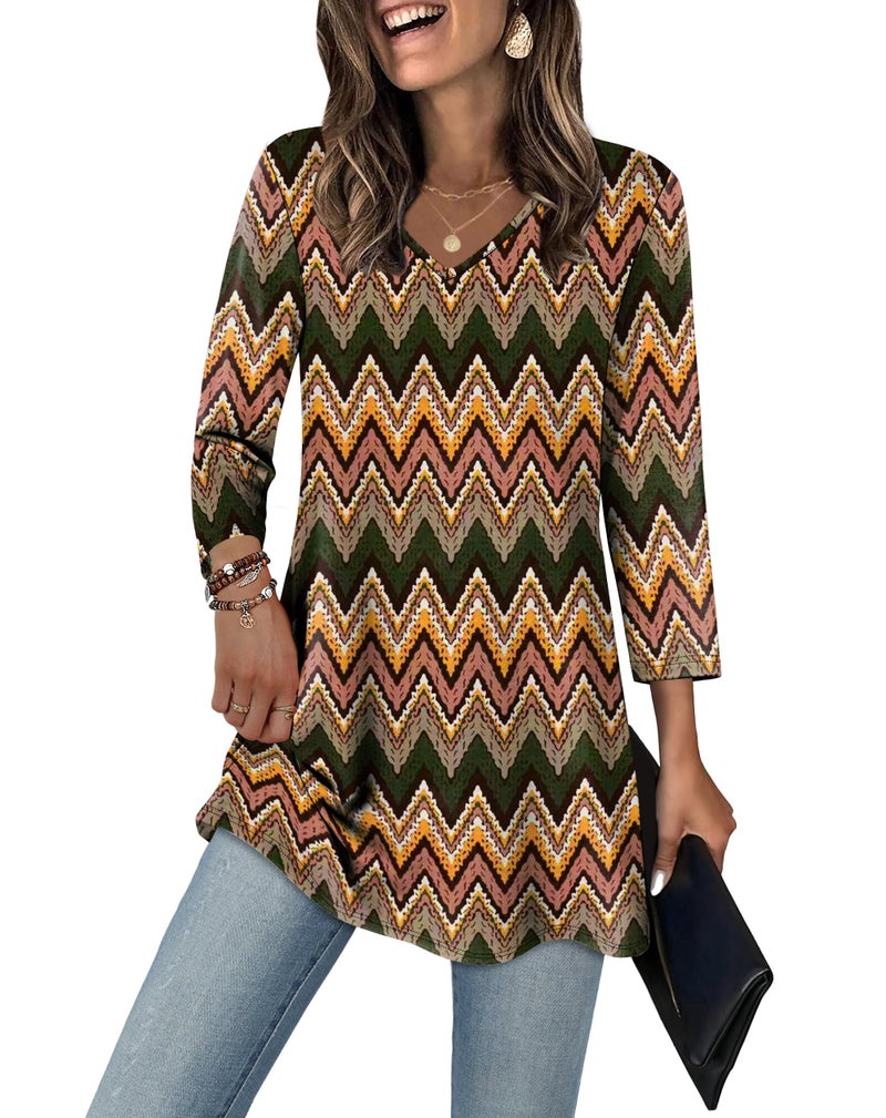 OFEEFAN Bohemian Tops For Women Loose Fitting Tops For Women Floral 08 XL - Image 2
