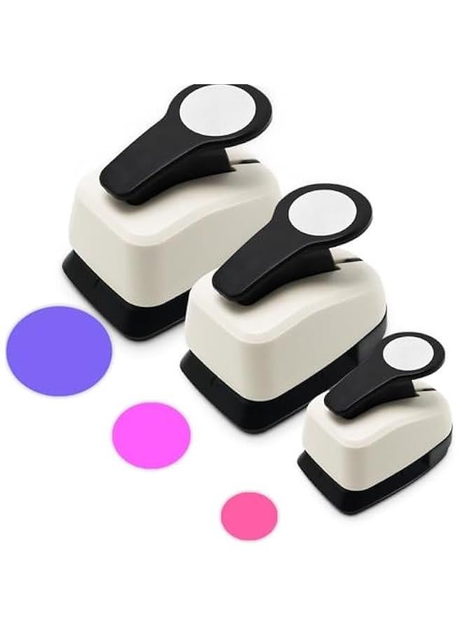 Circle Hole Punch, Circle Punches for Paper Crafts, Circle Punch, Circle Hole Punch Set, 5/8 Circle Punch, 1 Inch Circle Punch, 1.5 Inch Circle Punch, Large Circle Hole Punch, Circle Paper Punch Set - Image 1