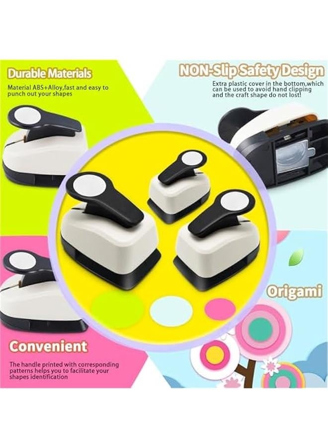 Circle Hole Punch, Circle Punches for Paper Crafts, Circle Punch, Circle Hole Punch Set, 5/8 Circle Punch, 1 Inch Circle Punch, 1.5 Inch Circle Punch, Large Circle Hole Punch, Circle Paper Punch Set - Image 5