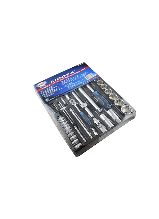 LICOTA 60 - Pieces 1/2 & 1 4 Inch. Super Lock Socket Set  - Image 1