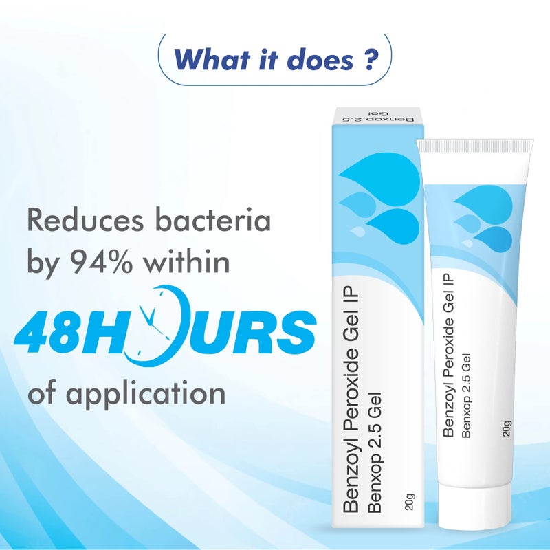 Salve Benxop Benzoyl Peroxide 2.5% Cream for Face - 20gm / 0.70 Oz - Image 4