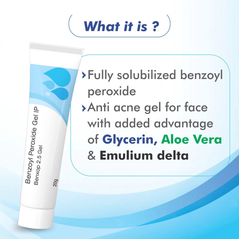 Salve Benxop Benzoyl Peroxide 2.5% Cream for Face - 20gm / 0.70 Oz - Image 3